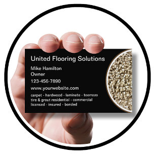Floor Cleaning & Installation Professional Business Card