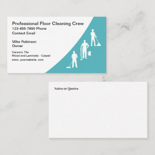 Floor Cleaning Professional Simple Business Cards