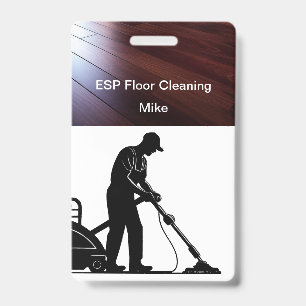 Floor Cleaning Service Work Badges ID Badge