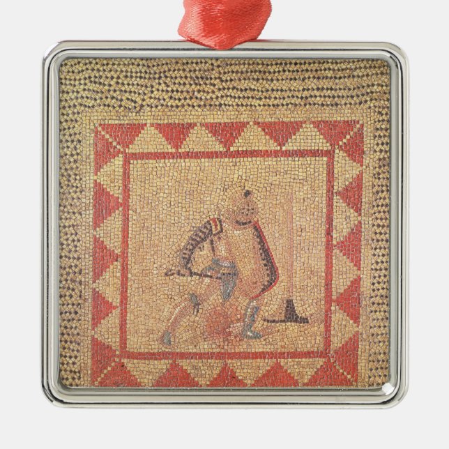 Floor depicting a gladiator, from Flace Metal Tree Decoration (Front)