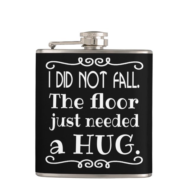 Floor Hug Funny Hip Flask (Front)