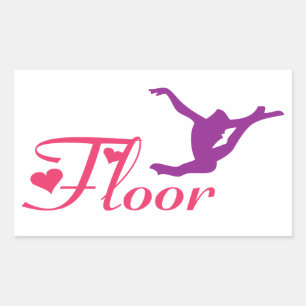 Floor Love Gymnast Sticker