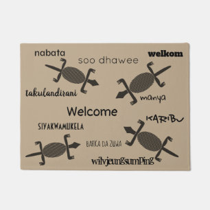 Floor Mat - Welcome, Karibu, Manya