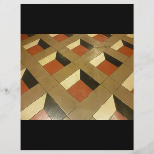 Floor Optical Illusion pattern tiles Las Vegas pho Flyer (Front)