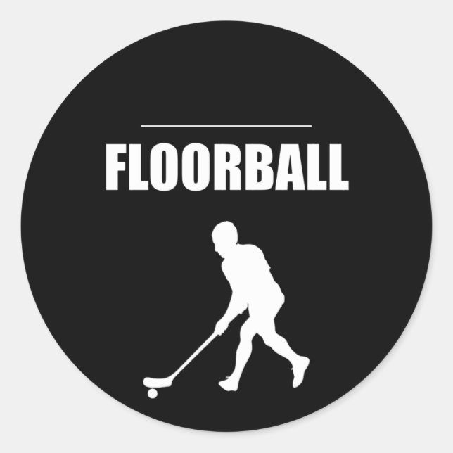 floorball classic round sticker (Front)
