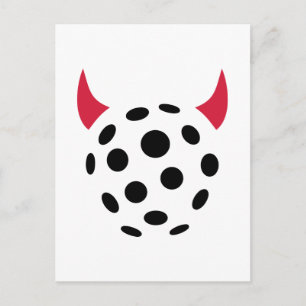 Floorball devil postcard
