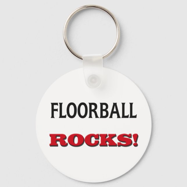 Floorball Rocks Key Ring (Front)