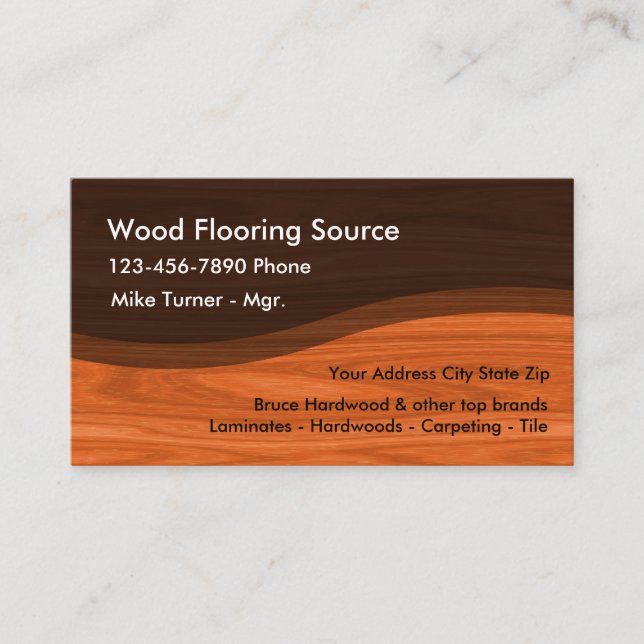 Flooring And Floor Cleaning Business Card (Front)