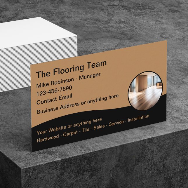 Flooring  Cleaning Sales Service  Business Card (Creator Uploaded)
