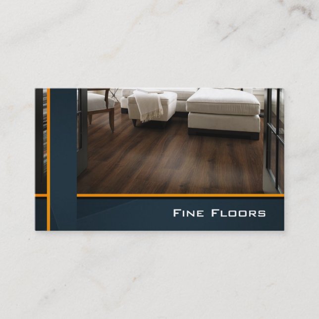Flooring, Construction Business Card (Front)