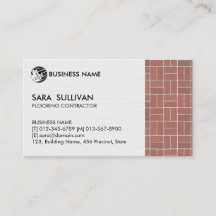 Flooring Contractor Construction Business Card