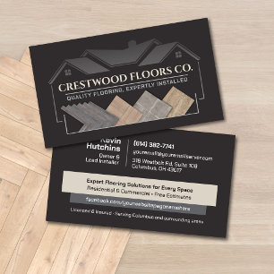 Flooring Contractor - Floor Installation Services Business Card
