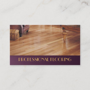 Flooring, Floors Construction Mill Work, Wood Business Card
