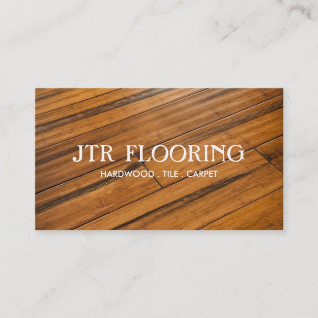 Flooring Hardwood Construction Business Card (Front)