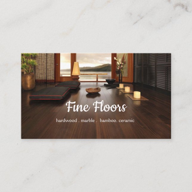 Flooring Hardwood Marble Construction Business Card (Front)