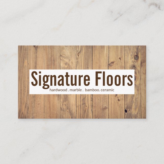 Flooring Installation Company Business Card (Front)