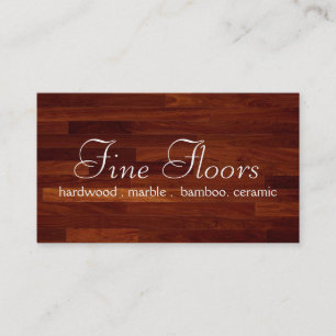 Flooring Installation Hardwood Marble Construction Business Card