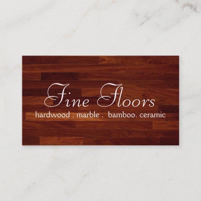 Flooring Installation Hardwood Marble Construction Business Card (Front)