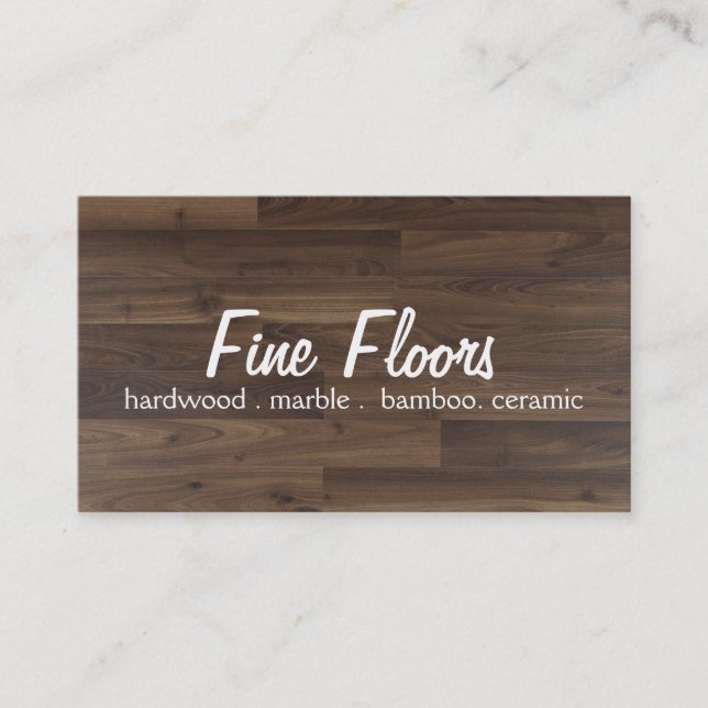 Flooring Installation Hardwood Marble Construction Business Card (Front)