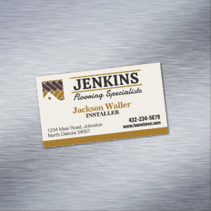Flooring Installation Professional Magnetic Business Card