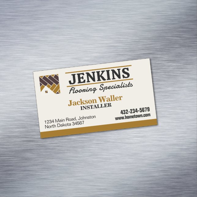 Flooring Installation Professional Magnetic Business Card (In Situ)