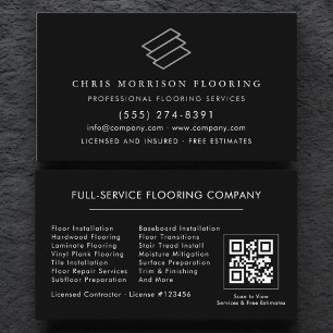 Flooring Installation QR Code Business Card