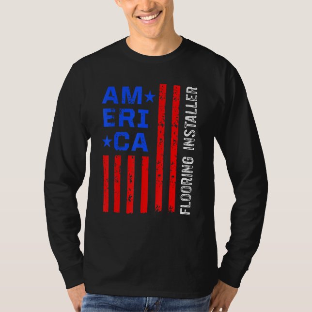 Flooring Installer Contractor Floor Installation   T-Shirt (Front)