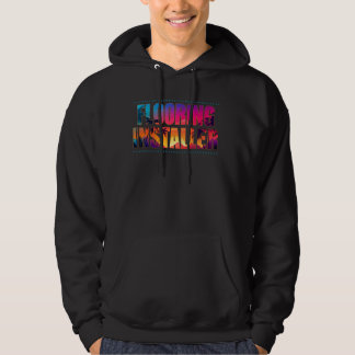 Flooring Installer Job Title Profession Sunset Ret Hoodie