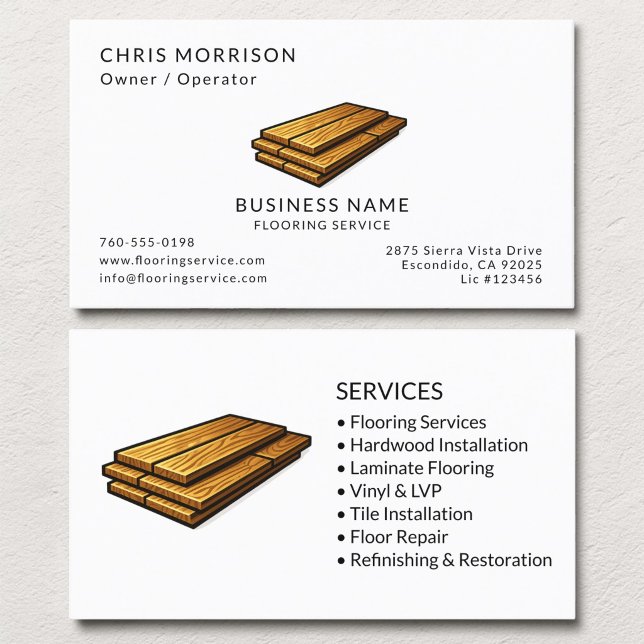 Flooring Service  Business Card (Creator Uploaded)