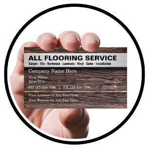 Flooring Services Wood Look Art Background Business Card