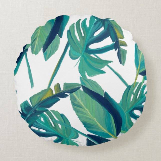 Floors sheets tropical nature round cushion (Front)