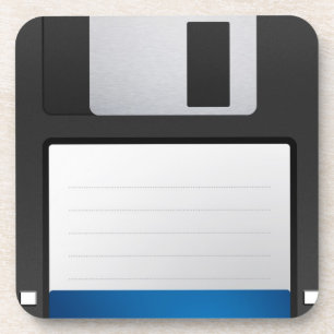 floppy disc computer cork coaster cool technology