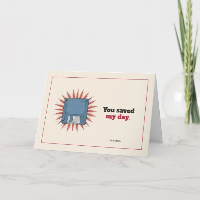 Floppy Disc Greeting Card (Front)