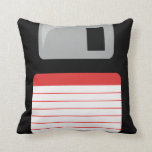 Floppy Disc Pillow - black, silver and red<br><div class="desc">"floppy disc",  "floppy disc",  floppy,  disc,  disc,  computer,  computers,  geek,  geeky,  90s,  1990s,  1990,  ninties,  computing,  techie,  nerd,  nerdy,  black,  silver,  red,  lined,  lines,  storage,  save,  saved,  saves,  files,  file,  "living room",  couch,  sofa,  "house warming",  housewarming,  present,  gift,  novelty,  "novelty gifts",  humour,  funny,  joke,  gag,  "gag gift",  fun,  humourous</div>