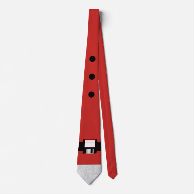 Floppy Disc Santa Belt Tie (Front)