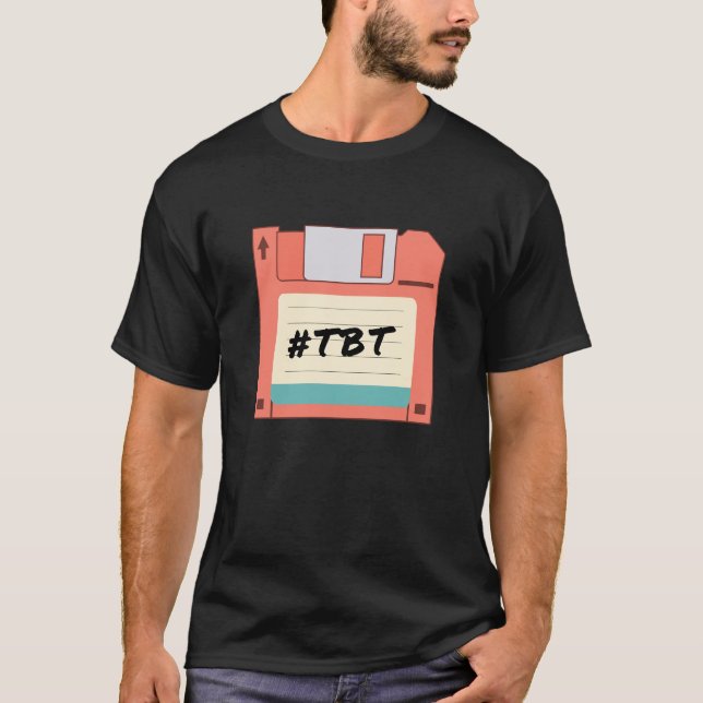 Floppy Disc Throwback Thursday TBT Retro Geek T-Shirt (Front)
