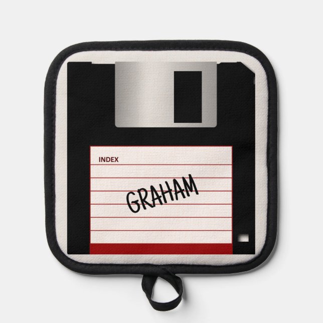 Floppy Disk Computer Science Classic Geek Cook Pot Holder (Front)