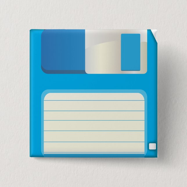 Floppy Disks 15 Cm Square Badge (Front)