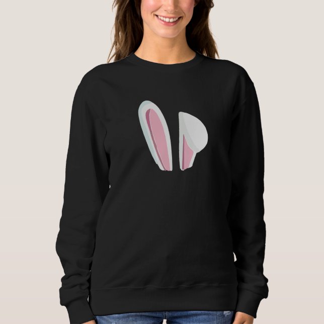 Floppy Ear Rabbit Easter Or Most Lamp Motif Sweatshirt (Front)