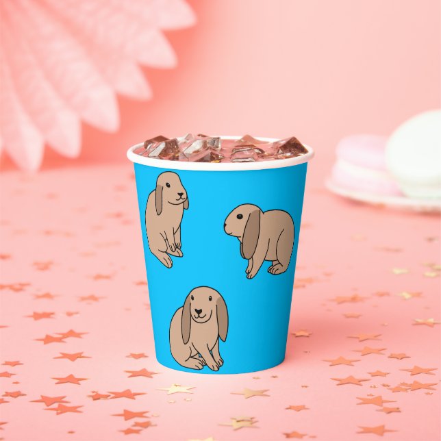 Floppy eared bunnies paper cups (Insitu)