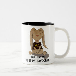 Flopsy Bunney - Hail Satan Two-Tone Coffee Mug