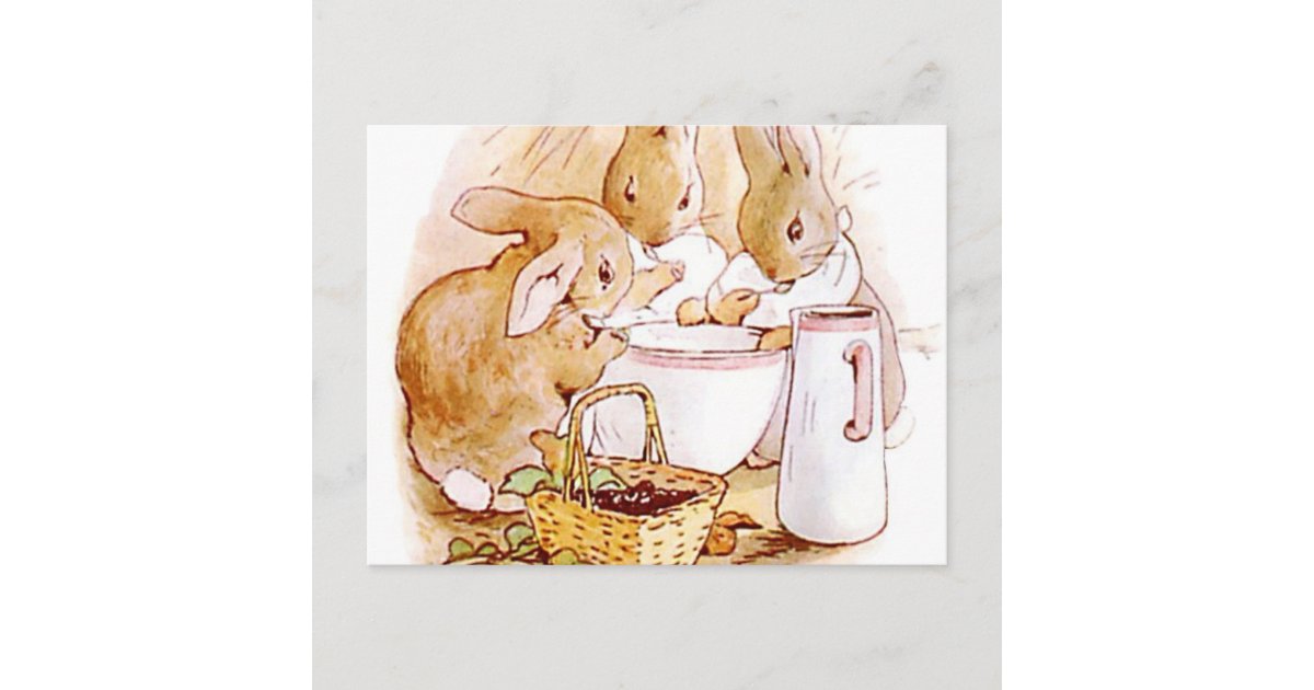 Flopsy Mopsy And Cottontail Beatrix Potter Postcard Zazzle
