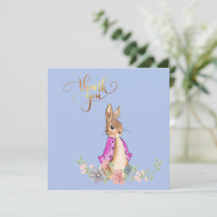 Flopsy rabbit with Gold Thank You Text