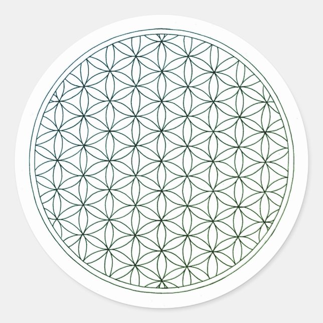 Flor de la Vida Calca Classic Round Sticker (Front)