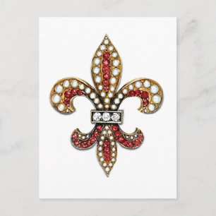 Flor De Lis Fleur De Lis Jewel new orleans Postcard