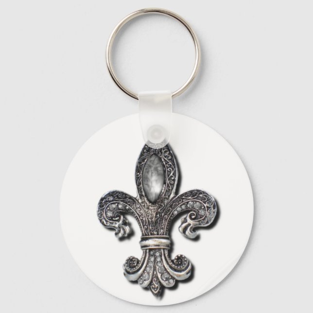 Flor De Lis Fleur De Lis symbol new orleans Key Ring (Front)