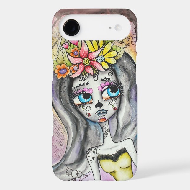 Flor, Dia De Los Muertos I-Phone Case (Back)