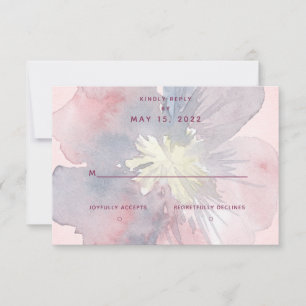Flor Ever Wedding No Meal Choice RSVP Card