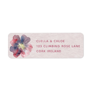 Flor Ever Wedding Return Address Envelope Label