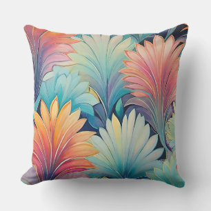 Flora 1 Floral Pastel Throw Pillow